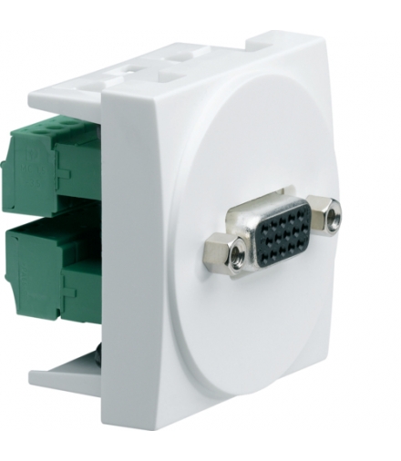 systo Gniazdo video SUB-D 15 VGA zaciski śrubowe 2M biały Hager WS276