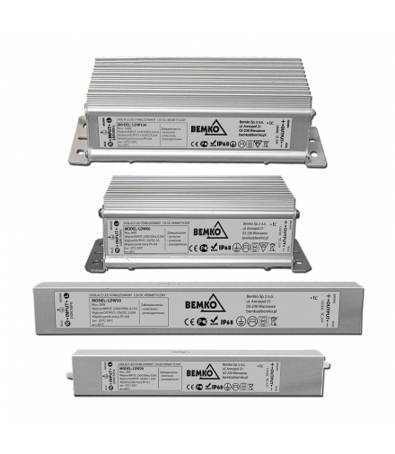 ZASILACZ ELEKTRONICZNY LED HERMETYCZNY IP68 12V 60W BEMKO B42-LDW060