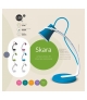 SKARA lampka biurkowa LED 3,2W różowo- biała