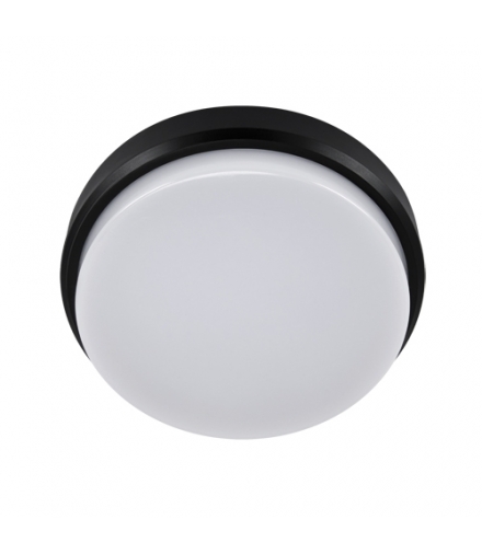 Plafoniera hermetyczna LED ARON LED C 12W BLACK 4000K IDEUS 03800
