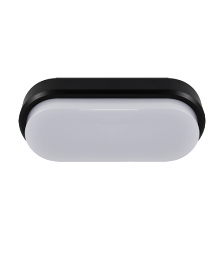 Plafoniera hermetyczna LED ARON LED L 12W BLACK 4000K IDEUS 03798