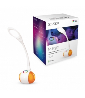 Lampka na biurko LED Lampa biurkowa RGB 256 BARW biała