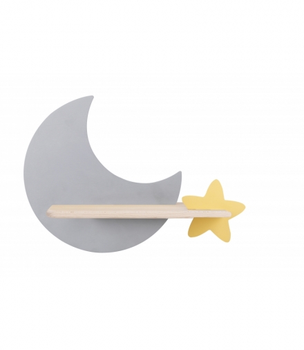 LAMPA MOON KINKIET ŚCIENNY 5W LED IQ KIDS SZARY+ZŁOTY Candellux 21-75574