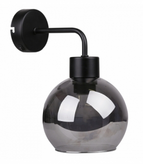 LADY LAMPA KINKIET CZARNY 1X40W E27 KLOSZ DYMIONY Candellux 21-76700