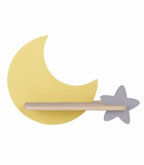 LAMPA MOON KINKIET ŚCIENNY 5W LED IQ KIDS ZŁOTY+SZARY Candellux 21-76731