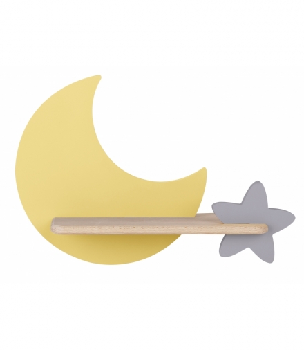 LAMPA MOON KINKIET ŚCIENNY 5W LED IQ KIDS ZŁOTY+SZARY Candellux 21-76731