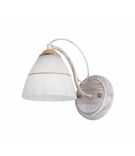 LAMPA FANETTA KINKIET 1X60W E27 BIAŁO ZŁOTY Candellux 21-77042