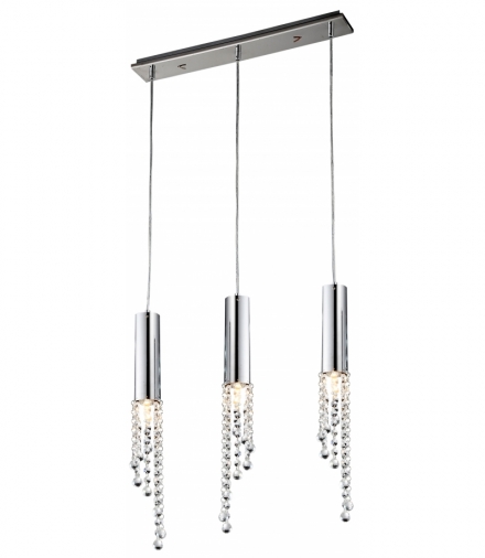 DUERO LAMPA WISZĄCA 3X3W LED GU10 CHROM BEZ ŻARÓWKI Candellux 33-25272-Z