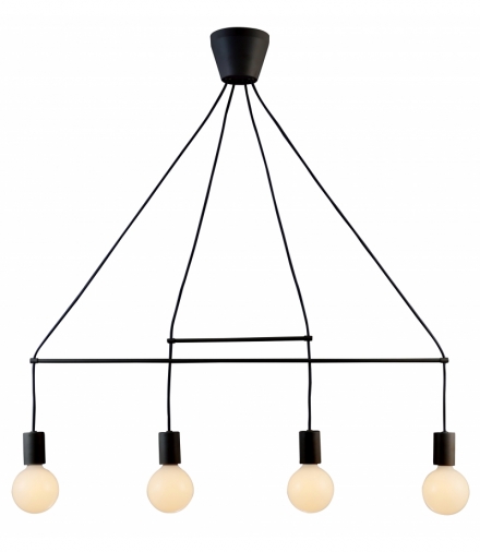 ALTO LAMPA WISZĄCA 4X40W E27 CZARNY MATOWY Candellux 34-70913