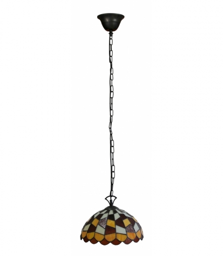 LAMPA WISZĄCA TIFFANY COLOR BRĄZ E27 60W Candellux 3479011-24