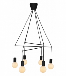ALTO LAMPA WISZĄCA 6X40W E27 CZARNY MATOWY Candellux 36-70937