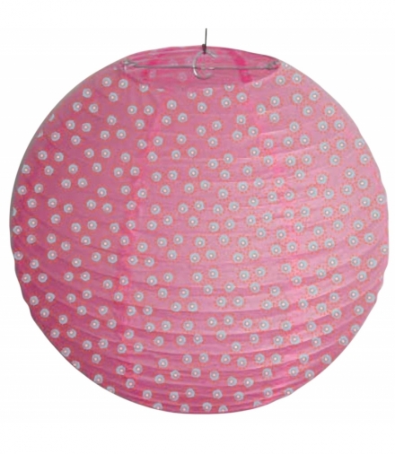 ABAŻUR PAPIEROWY-KOKON 35 RÓŻOWY KROPKI Candellux 70-94028