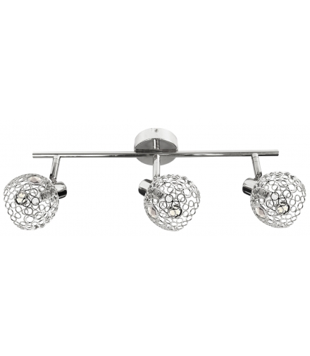 LAMPA ARON LISTWA 3X40W G9 CHROM KRYSZTAŁ TRANSPARENT Candellux 93-12333