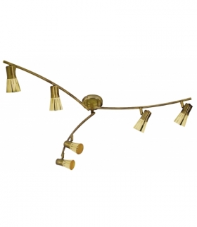 LAMPA ARENA LISTWA 6x40W R50 E14 ZŁOTO PATYNA Candellux 96-84494