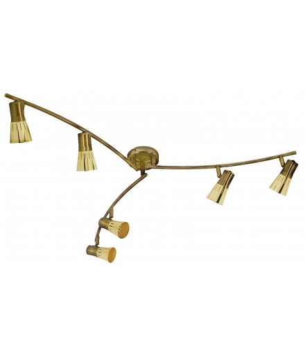 LAMPA ARENA LISTWA 6x40W R50 E14 ZŁOTO PATYNA Candellux 96-84494