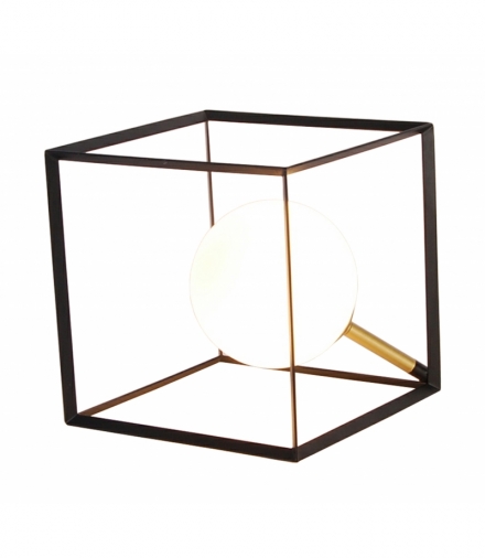 LAMPA STOŁOWA WEERT 1 CZARNY ZŁOTY 20x20x20 Candellux 50501049