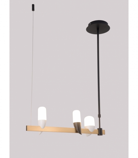 LAMPA WISZĄCA SAKAI 3 CZARNY ZŁOTY Candellux 50233077