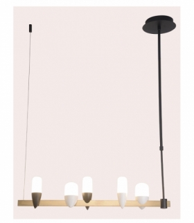 LAMPA WISZĄCA SAKAI 5 CZARNY ZŁOTY Candellux 50233078