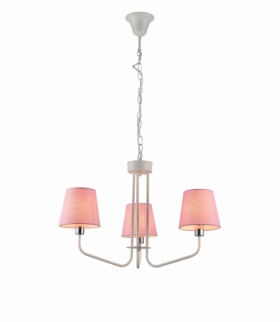 LAMPA WISZĄCA YORK 3 BIAŁY RÓŻOWY Candellux 50203097