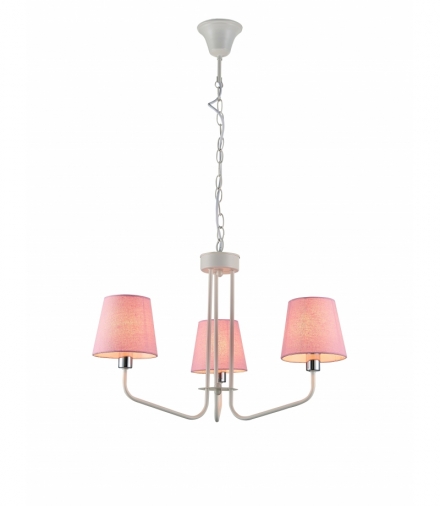 LAMPA WISZĄCA YORK 3 BIAŁY RÓŻOWY Candellux 50203097
