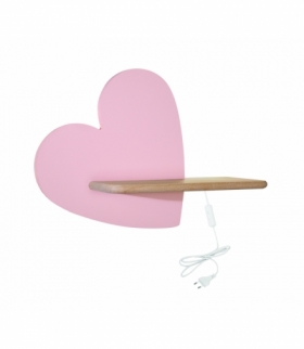 HEART LAMPA KINKIET 5W LED IQ KIDS Z PRZEWODEM Z WŁ. I WTYCZKĄ RÓŻOWY Candellux 21-84569