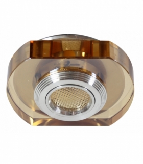 SS-34 AL/AM 3W LED COB 230V OPR. STROP. STAŁA ZAOKRĄGLONA SZKŁO BURSZTYNOWE Candellux 2228914