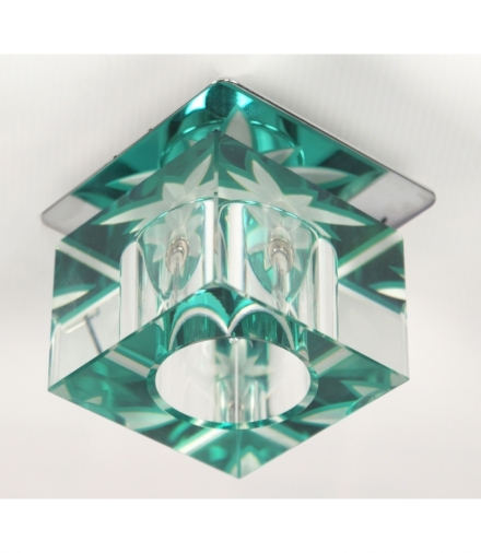 SK-47 CH/GR-T G4 OPR.STROP.STAŁA KRYSZTAŁ 20W G4 KOSTKA TŁO ZIELONE Candellux 2217690