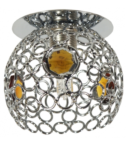 SK-74 CH/AM G9 CHROM OPR. STROP. DEKORACYJNA 1X40W G9 KRYSZT. BURSZTYNOWY Candellux 2203980