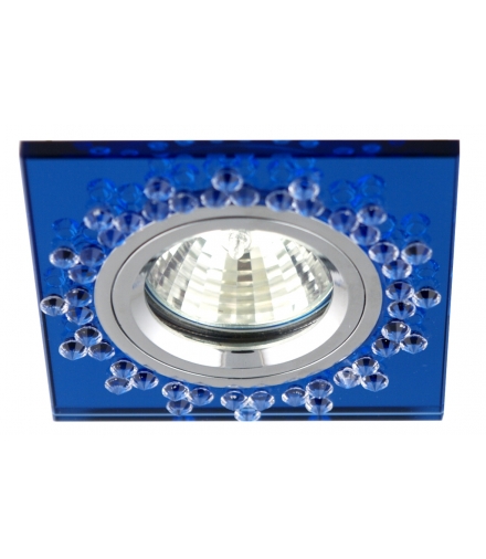 SS-18 CH/BL MR16 CHROM OPR. STROP. STAŁA KWADRATOWA SZKŁO NIEBIESKIE Candellux 2250031