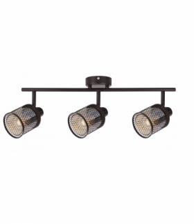 LAMPA SUFITOWA CANABERA KAWOWE ZŁOTO 3X40W E14 KLOSZ BURSZTYNOWY Candellux 93-82541