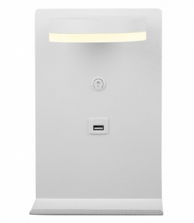 COMPACT LAMPA KINKIET 4W LED BIAŁY + ŁADOWARKA USB Candellux 21-76052