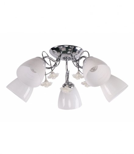 ARIAM LAMPA SUFITOWA 5X40W E27 BIAŁY Candellux 35-79244