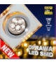 OPRAWA STROPOWA SS-22 CH/TR+AM GU10 50W+LED SMD 2,1W BURSZTYNOWY 230V CHROM STAŁ Candellux 2235226