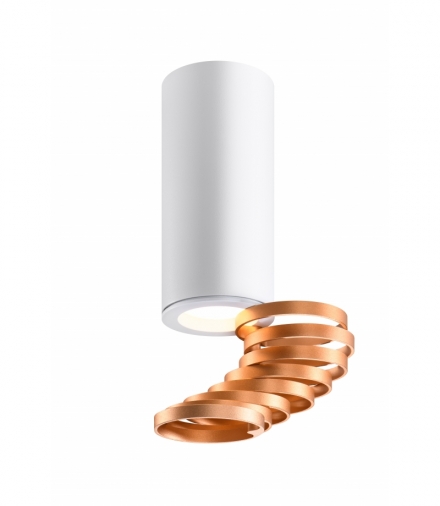TUBA LAMPA SUFITOWA 1X15W GU10 6/20 ZŁOTY+BIAŁY Candellux 2276076