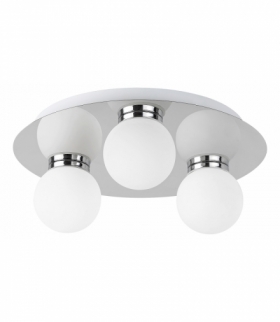 Plafon łazienkowy Becca okrągły G9 3x max. 28W IP44 biały chrom Rabalux 2113