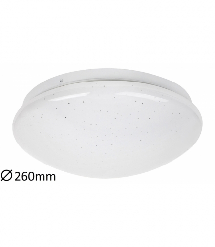 Plafon LUCAS LED 12W 26cm efekt gwiaździstego nieba barwa neutralna 5 lat gwarancji Rabalux
