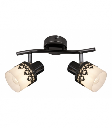 Spot Lacey E14 2x max.40W czarny biały chrom Rabalux 5342