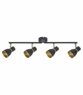 Spot MACKENZIE,E-14, 4max x40W, IP20, czarny złoty Rabalux 5608