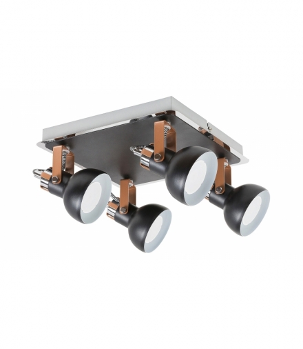 Spot BALZAC,GU10, 4max x35W, IP20, czarny matowy kolor szampański chrom czarny biały Rabalux 5612