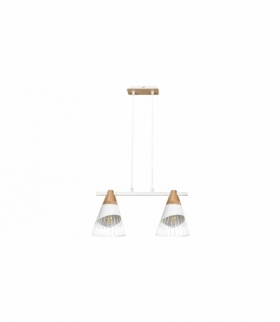 Lampa wisząca ISAAC, E-27, 2max x60W,IP20 buk biały Rabalux 5666