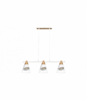 Lampa wisząca ISAAC, E-27, 3max x60W,IP20 buk biały Rabalux 5667