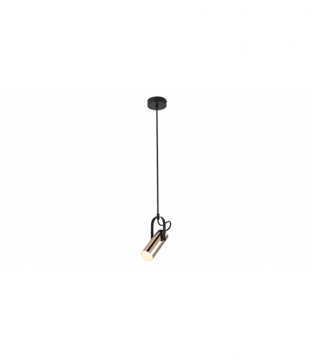 Lampa wisząca Raven LED 5W 400lm, 3000K czarny matowy złoty Rabalux 6429