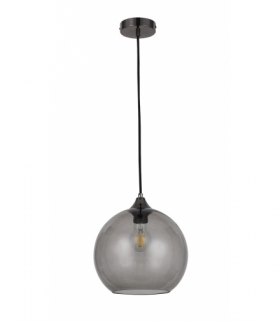 Lampa wisząca SEMIRA E-27 40W czarny szkło dymne Rabalux 6438