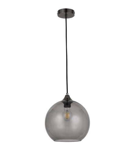 Lampa wisząca SEMIRA E-27 40W czarny szkło dymne Rabalux 6438