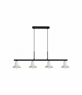 Lampa wisząca Maliet, E-14, 4x max. 40W czarny biały Rabalux 6789