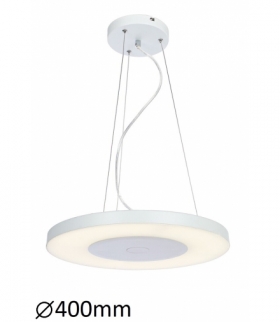 Lampa wisząca Milton, biała, LED 24W 2000lm, 4000k, z pilotem ściemnialnym Rabalux 6879