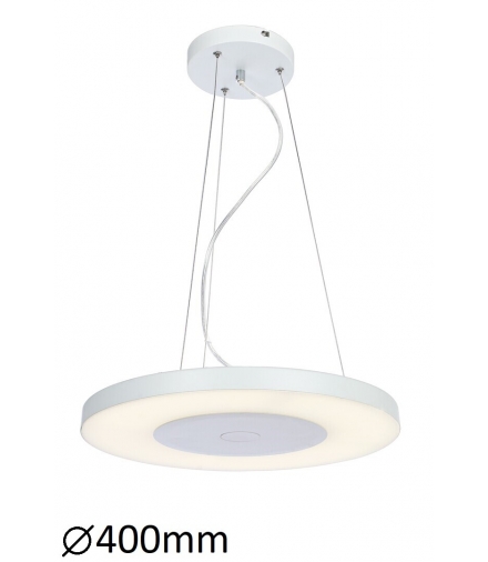 Lampa wisząca Milton, biała, LED 24W 2000lm, 4000k, z pilotem ściemnialnym Rabalux 6879