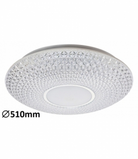 Plafon CORALIA LED 72W, IP20 5728lm, 3000K-6500K, przeźroczysty biały chrom Rabalux 1519