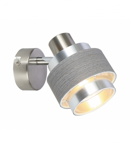 Kinkiet Basil E14 1x max.10W chrom satyna srebrny dąb Rabalux 5379