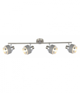 Spot Basil E14 4x max.10W chrom satyna srebrny dąb Rabalux 5382